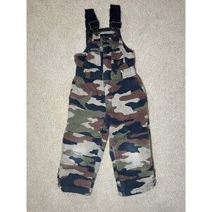 Walls Blizzard Pruf Youth Camo Insulated Bib Overalls Size XS 4/5